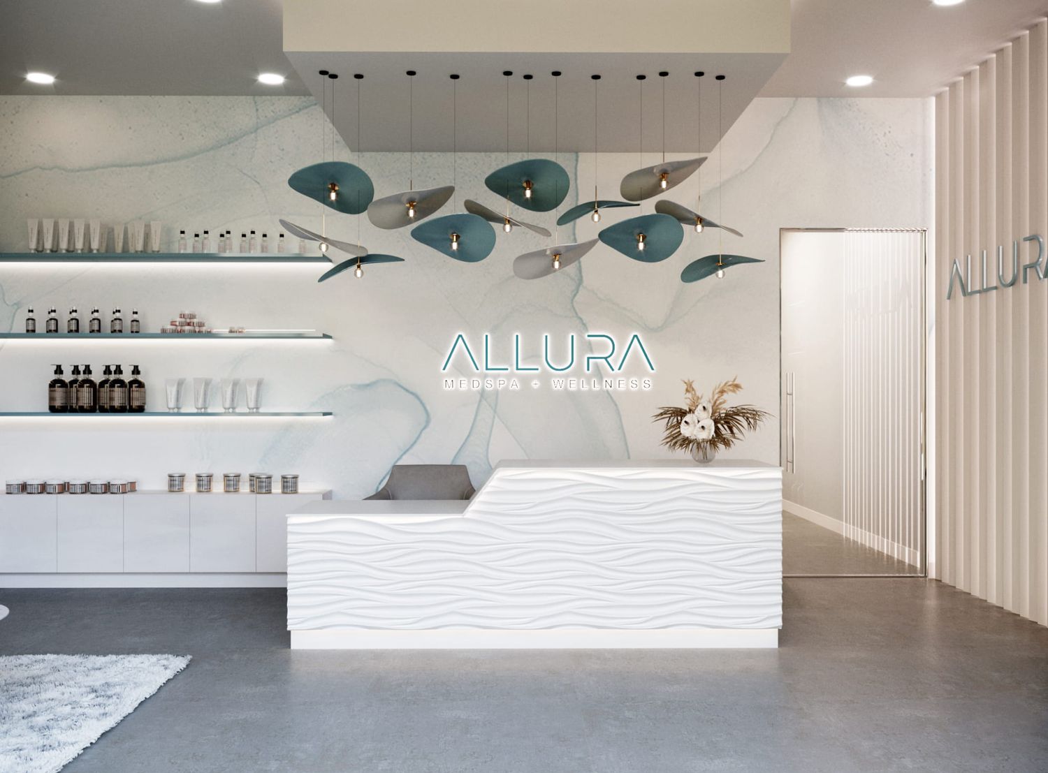 Boynton Beach med spa front desk area