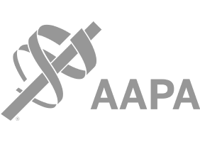 AAPA logo design in grayscale.