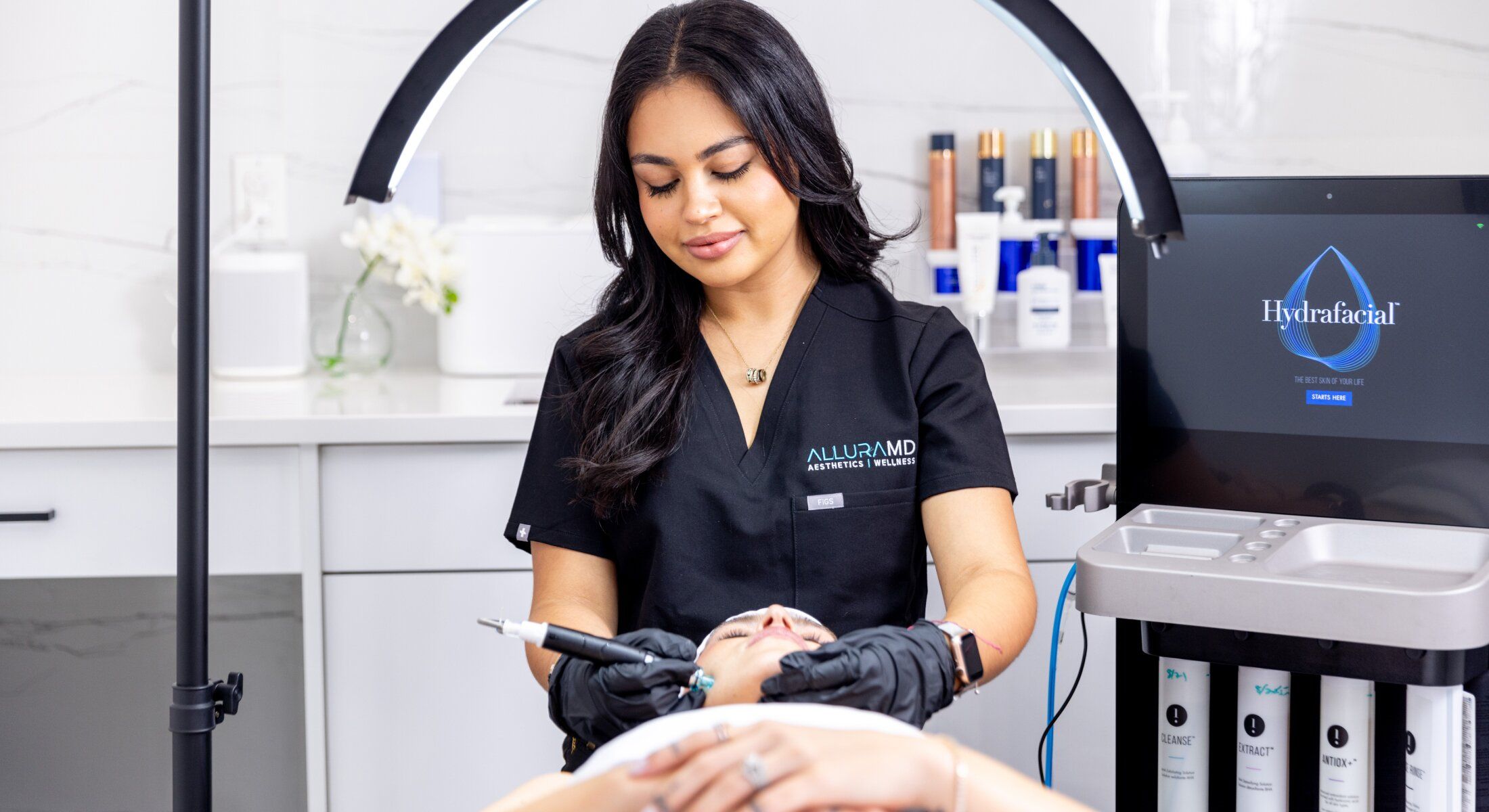 Allura MD aesthetics and wellness sign in clinic.