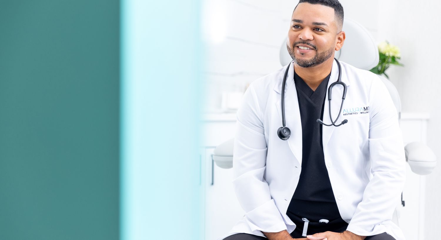 functional medicine doctor smiling in his lab coat